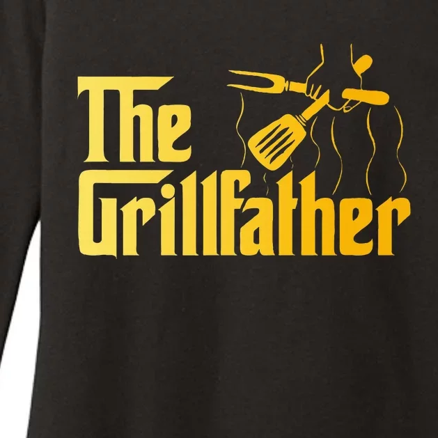 The Grillfather Bbq Grill & Smoker Barbecue Chef Womens CVC Long Sleeve Shirt