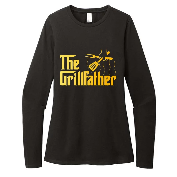 The Grillfather Bbq Grill & Smoker Barbecue Chef Womens CVC Long Sleeve Shirt