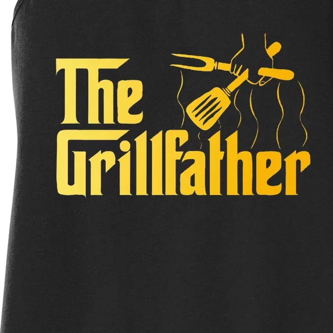 The Grillfather Bbq Grill & Smoker Barbecue Chef Women's Racerback Tank