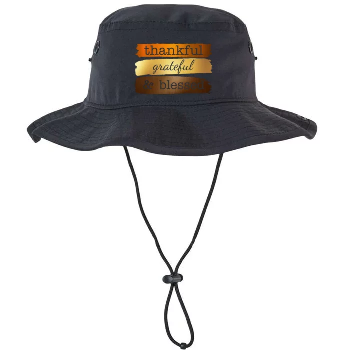 Thankful Grateful Blessed Thanksgiving Holiday Legacy Cool Fit Booney Bucket Hat