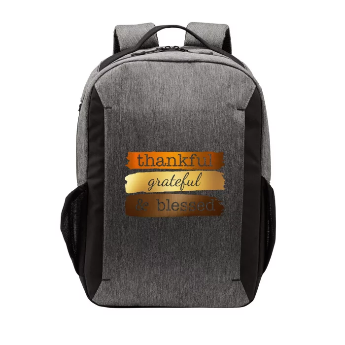 Thankful Grateful Blessed Thanksgiving Holiday Vector Backpack