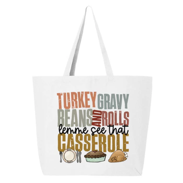 Turkey Gravy Beans And Rolls Let Me See That Casserole Thanksgiving 25L Jumbo Tote