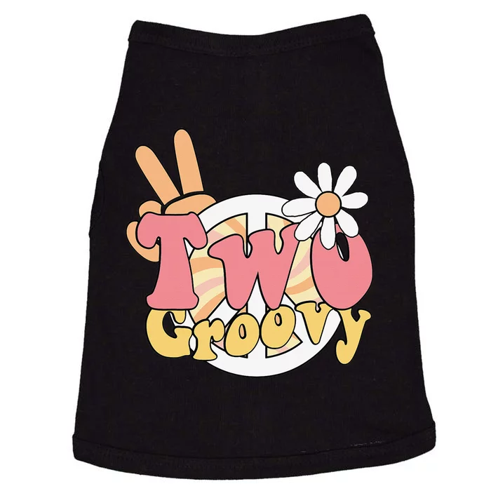 Two Groovy Birthday Boho Party Outfit 2nd Birthday 70s Doggie Tank