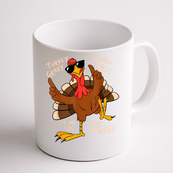 Turkey Gravy Beans And Rolls Casserole Funny Thanksgiving Front & Back Coffee Mug