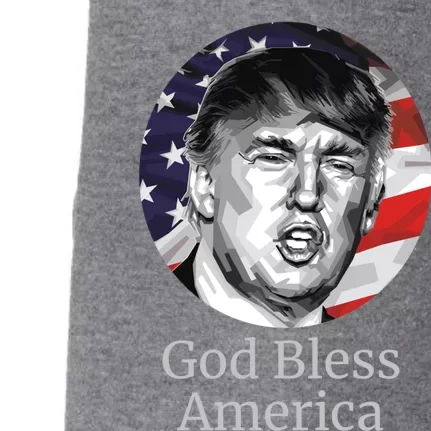 Trump God Bless America Gift Doggie 3-End Fleece Hoodie