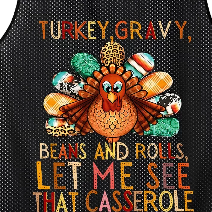 Turkey Gravy Beans And Rolls Let Me See That Casserole Mesh Reversible Basketball Jersey Tank