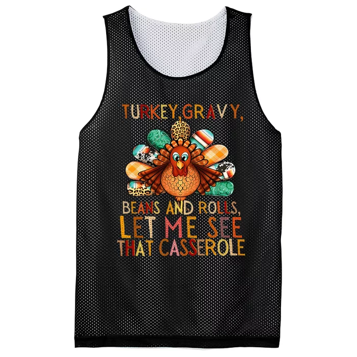 Turkey Gravy Beans And Rolls Let Me See That Casserole Mesh Reversible Basketball Jersey Tank