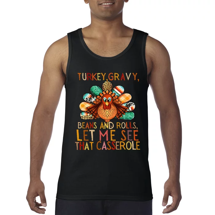 Turkey Gravy Beans And Rolls Let Me See That Casserole Tank Top