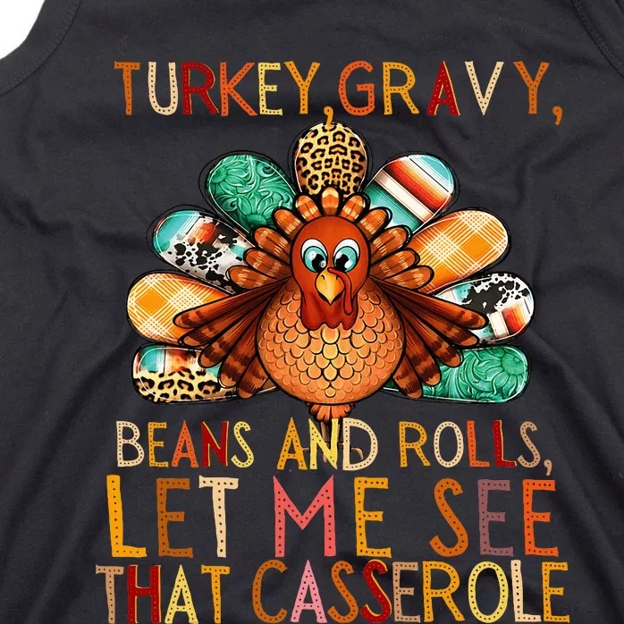 Turkey Gravy Beans And Rolls Let Me See That Casserole Tank Top