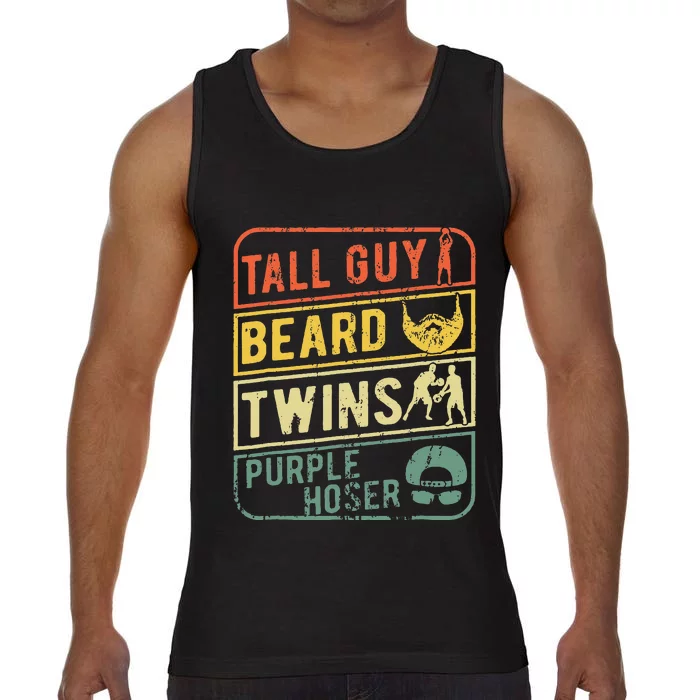 Tall Guy Beard Twins Purple Hoser Comfort Colors® Tank Top