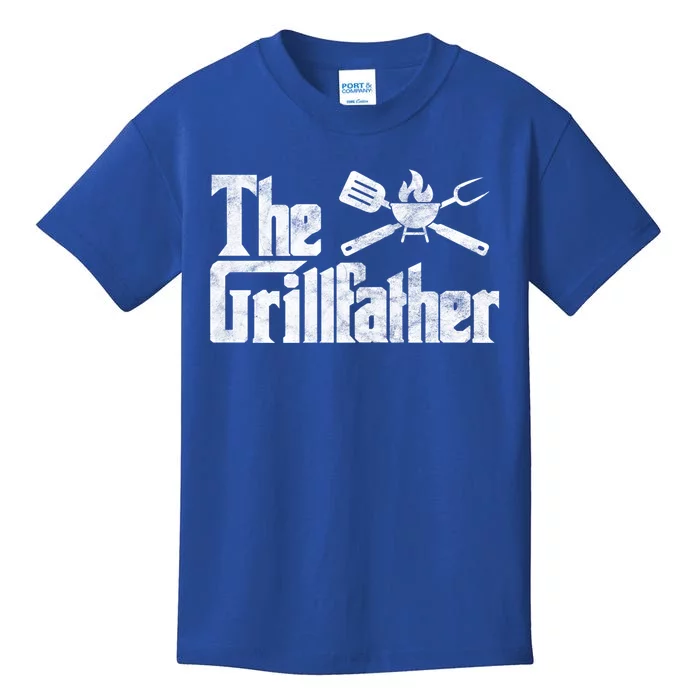 The Grillfather Bbq Grill Smoker Barbecue Chef Grill Master Gift Kids T-Shirt