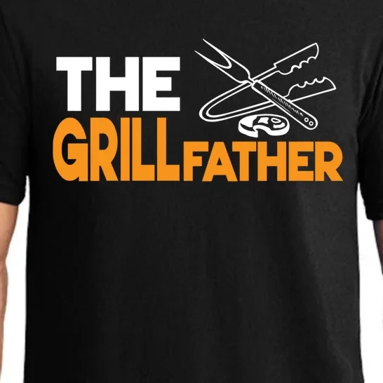 The Grillfather Bbq Griller Smoker Funny Barbecue Chef Dad Gift Pajama Set