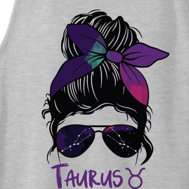 Taurus Girl Birthday Taurus Woman Zodiac Constellation Ladies Tri-Blend Wicking Tank