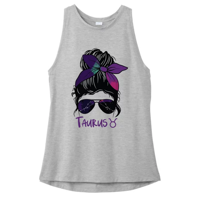 Taurus Girl Birthday Taurus Woman Zodiac Constellation Ladies Tri-Blend Wicking Tank