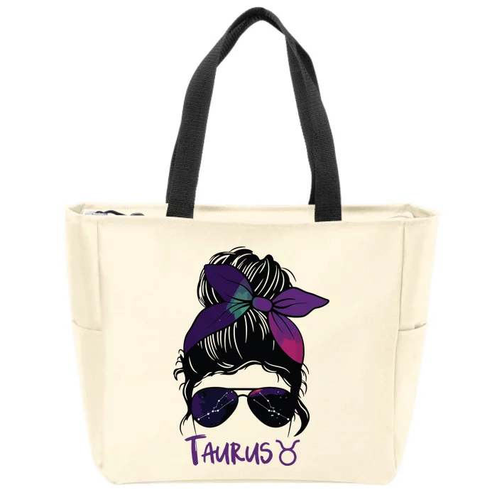 Taurus Girl Birthday Taurus Woman Zodiac Constellation Zip Tote Bag