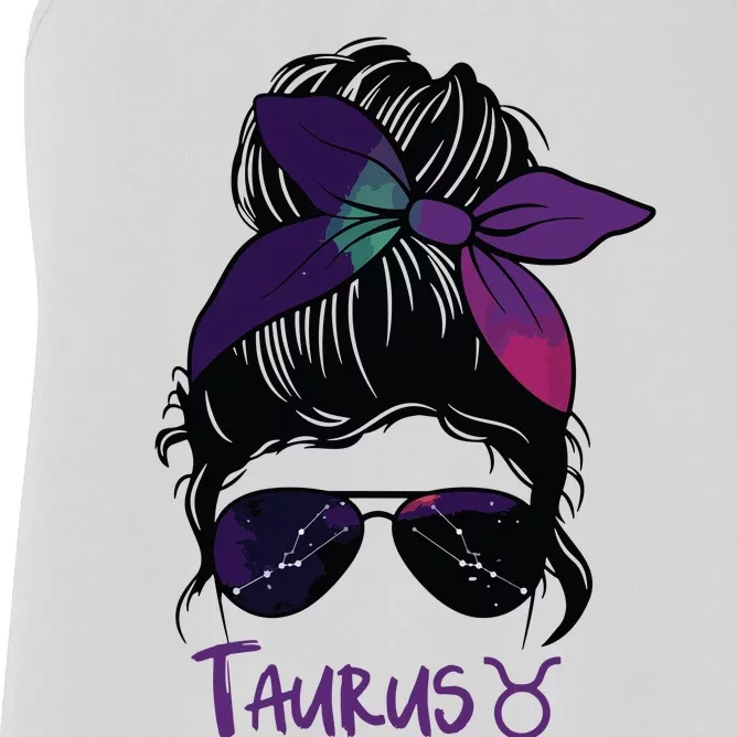 Taurus Girl Birthday Taurus Woman Zodiac Constellation Women's Racerback Tank