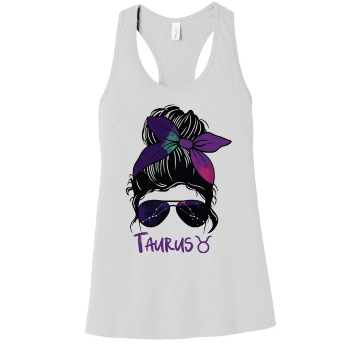 Taurus Girl Birthday Taurus Woman Zodiac Constellation Women's Racerback Tank