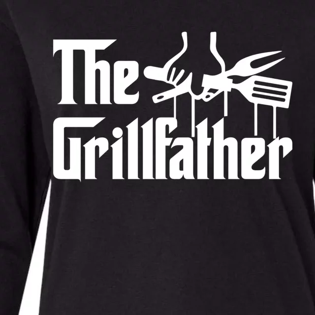 The Grillfather Bbq Lovers Foodie Present Cool Gift Womens Cotton Relaxed Long Sleeve T-Shirt