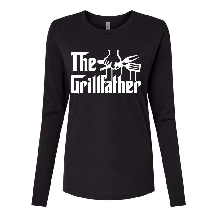 The Grillfather Bbq Lovers Foodie Present Cool Gift Womens Cotton Relaxed Long Sleeve T-Shirt