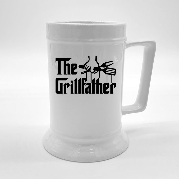 The Grillfather Bbq Lovers Foodie Present Cool Gift Front & Back Beer Stein