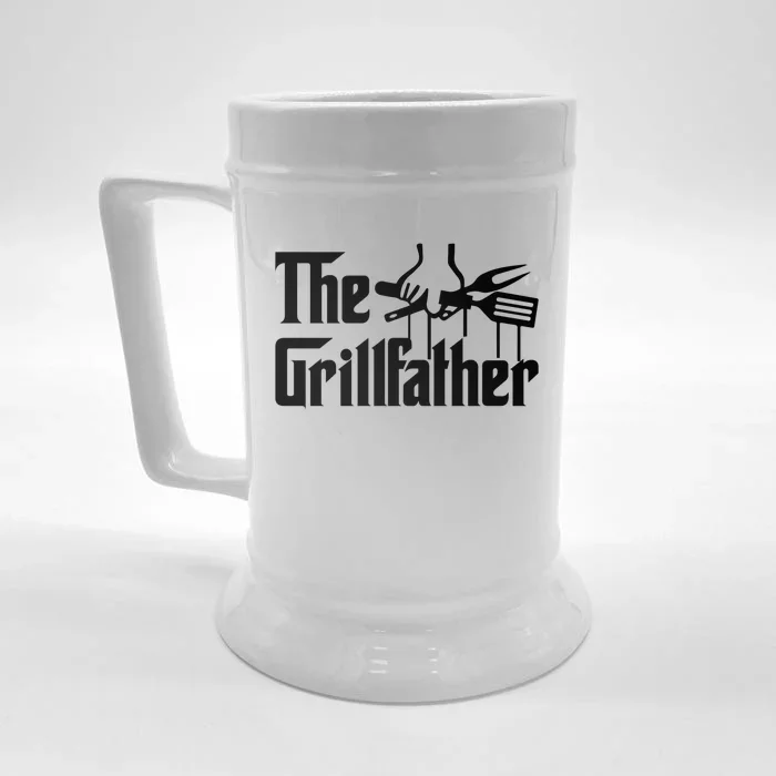 The Grillfather Bbq Lovers Foodie Present Cool Gift Front & Back Beer Stein