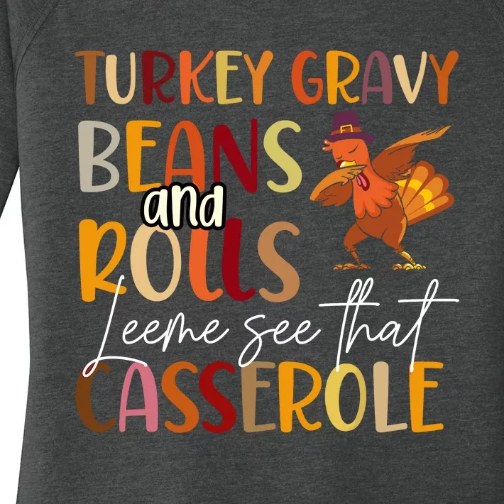 Turkey Gravy Beans And Rolls Let Me See That Casserole Women's Perfect Tri Tunic Long Sleeve Shirt