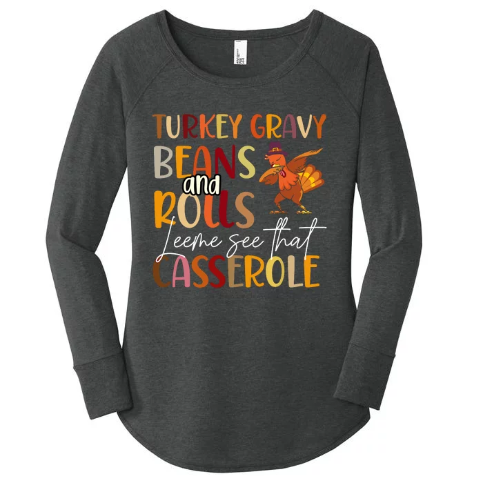 Turkey Gravy Beans And Rolls Let Me See That Casserole Women's Perfect Tri Tunic Long Sleeve Shirt