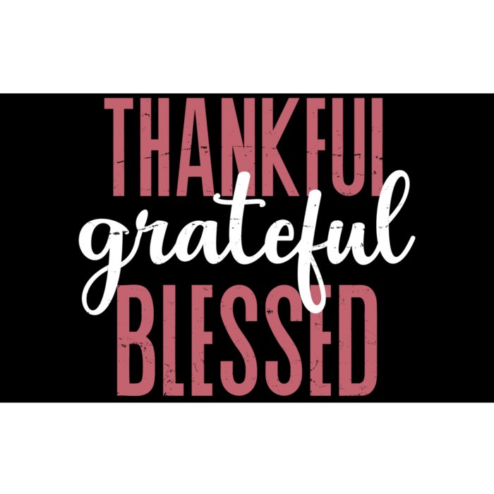 Thankful Grateful Blessed Cute Holiday Bumper Sticker