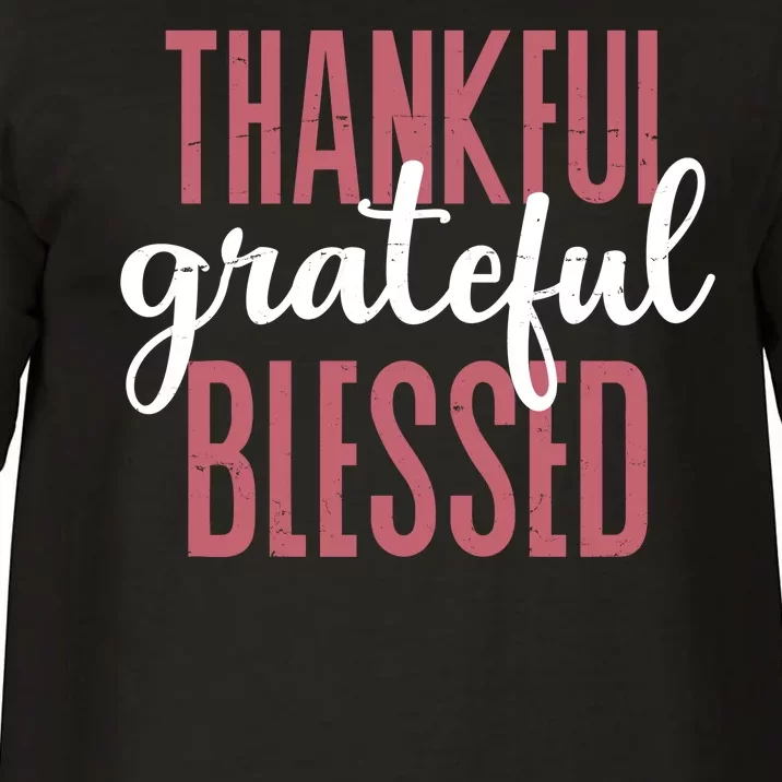 Thankful Grateful Blessed Cute Holiday Comfort Colors T-Shirt