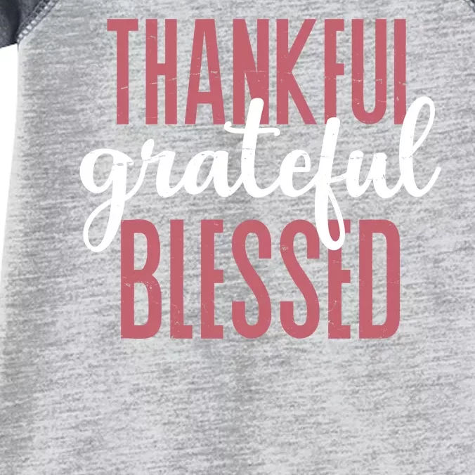 Thankful Grateful Blessed Cute Holiday Infant Baby Jersey Bodysuit