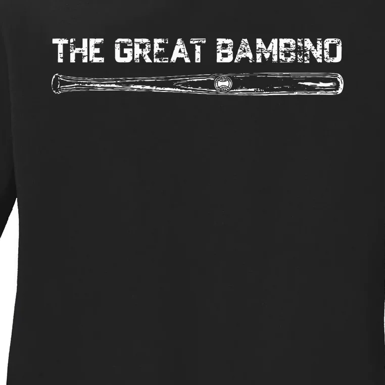 The Great Bambino Baseball Legend Sports Gift Light Ladies Long Sleeve Shirt