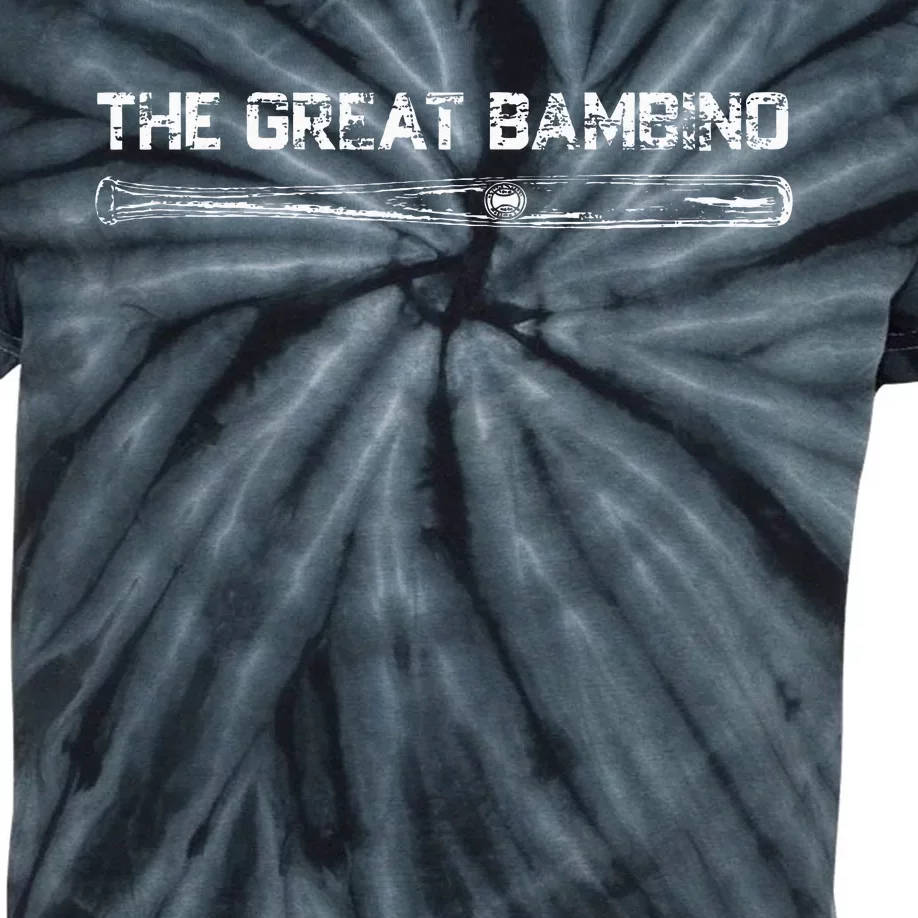 The Great Bambino Baseball Legend Sports Gift Light Kids Tie-Dye T-Shirt