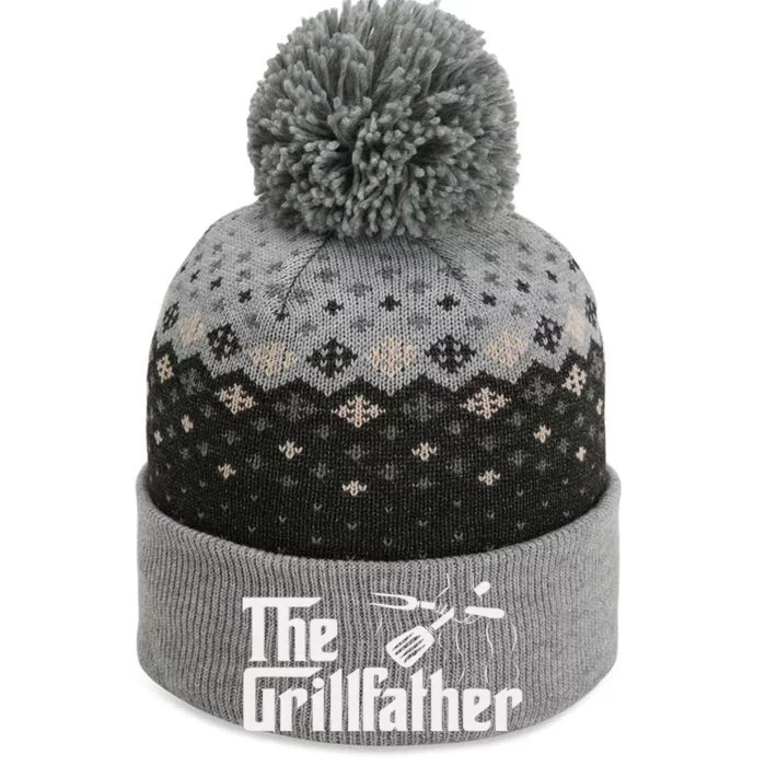 The Grillfather BBQ Grill &amp; Smoker  Barbecue Chef The Baniff Cuffed Pom Beanie