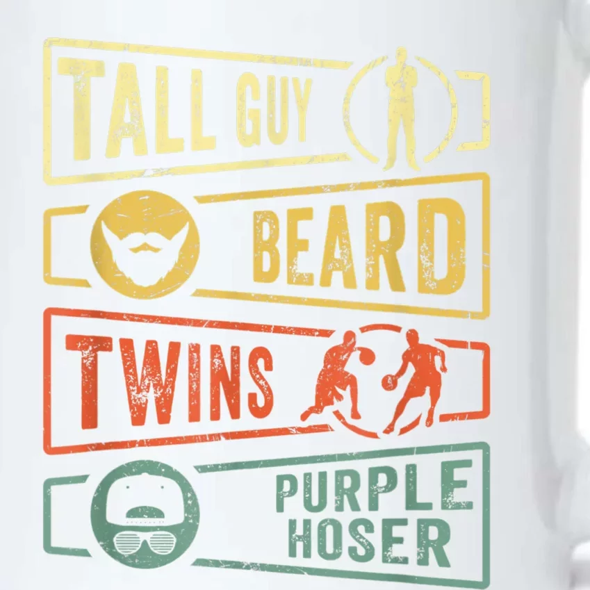 Tall Guy Beard Twins Purple Hoser Black Color Changing Mug