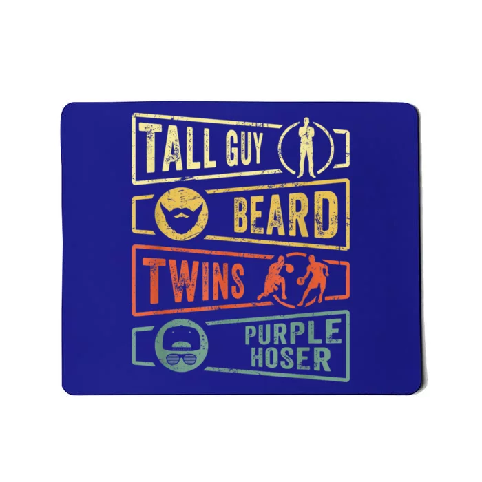 Tall Guy Beard Twins Purple Hoser Mousepad