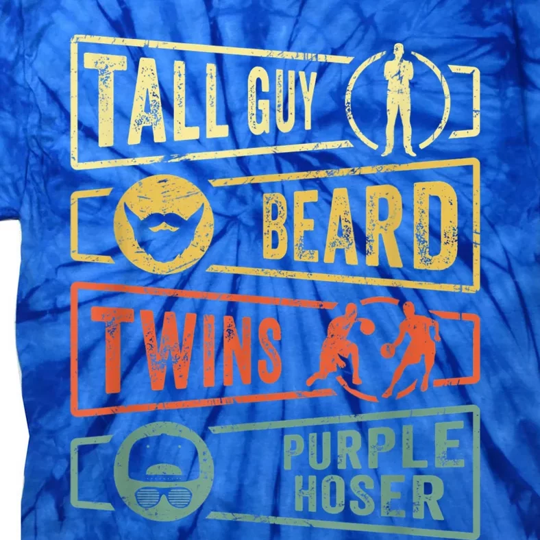 Tall Guy Beard Twins Purple Hoser Tie-Dye T-Shirt