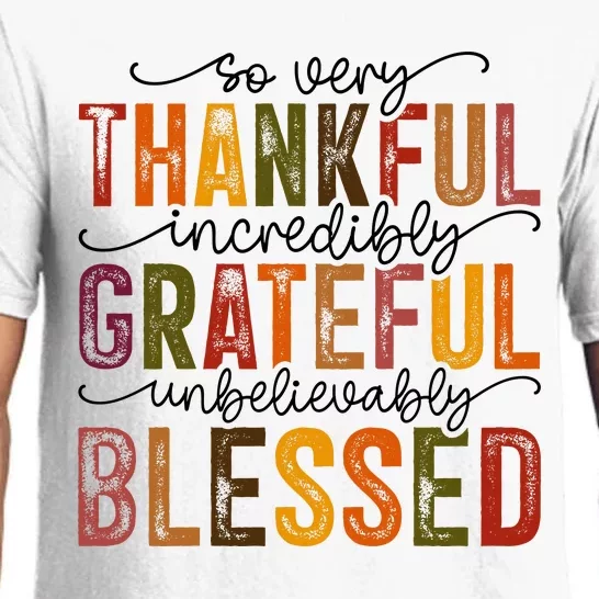 Thankful Grateful Blessed Pajama Set