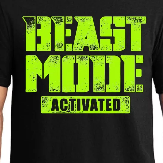 Trendy Graphic Beast Mode Activated Pajama Set