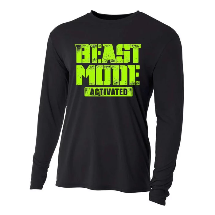 Trendy Graphic Beast Mode Activated Cooling Performance Long Sleeve Crew