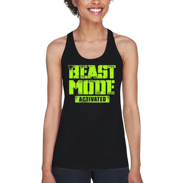 Trendy Graphic Beast Mode Activated Women's Racerback Tank