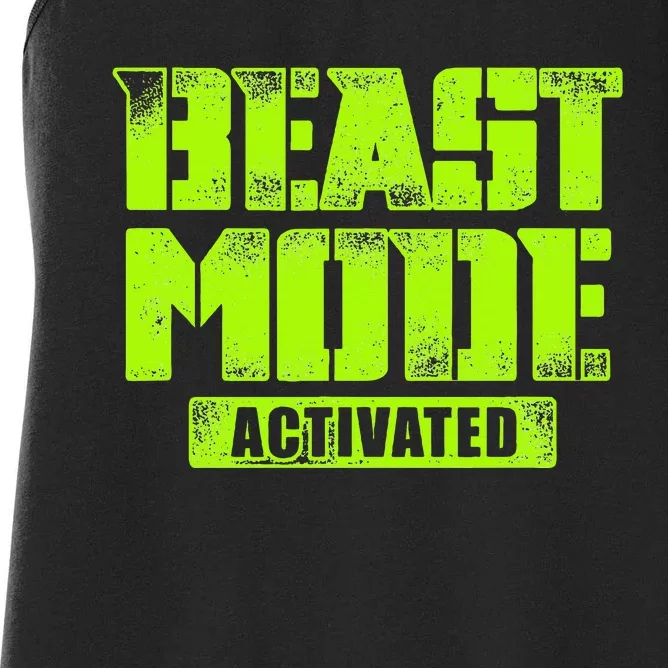 Trendy Graphic Beast Mode Activated Women's Racerback Tank