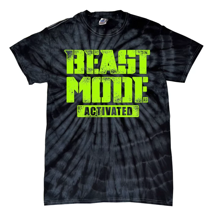 Trendy Graphic Beast Mode Activated Tie-Dye T-Shirt