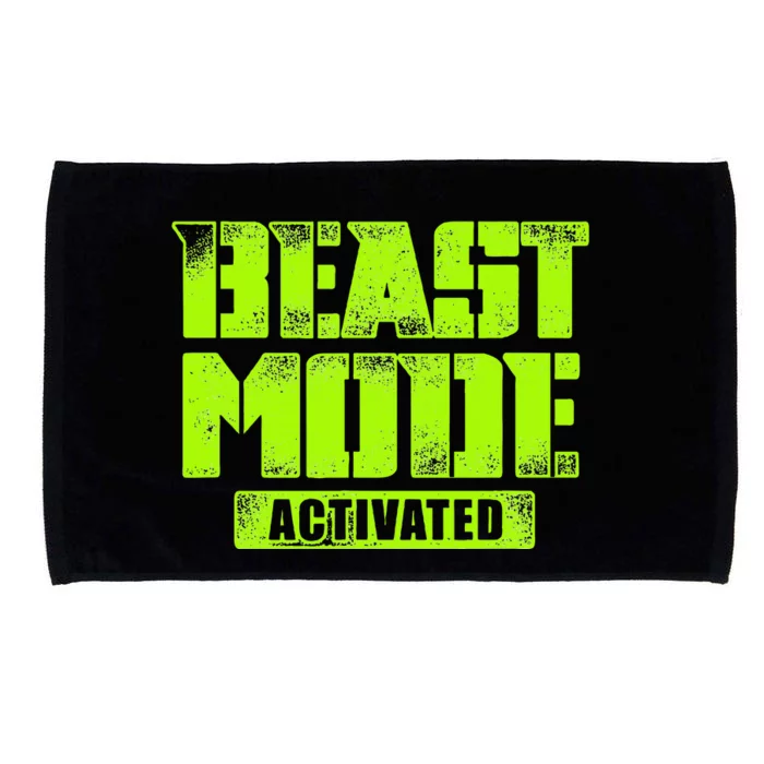 Trendy Graphic Beast Mode Activated Microfiber Hand Towel