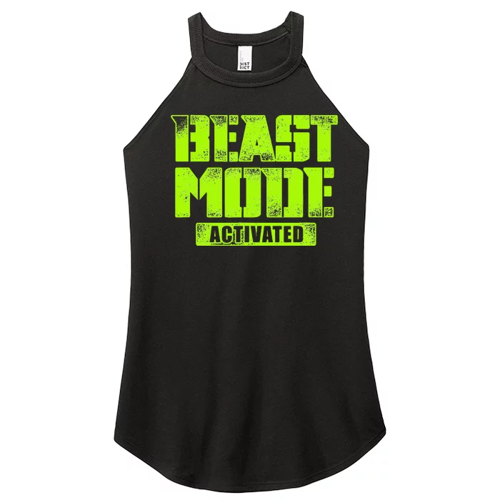 Trendy Graphic Beast Mode Activated Women’s Perfect Tri Rocker Tank