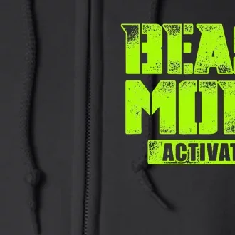 Trendy Graphic Beast Mode Activated Full Zip Hoodie