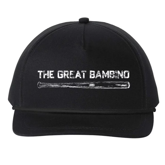 The Great Bambino Baseball Legend Sports Gift Light Snapback Five-Panel Rope Hat