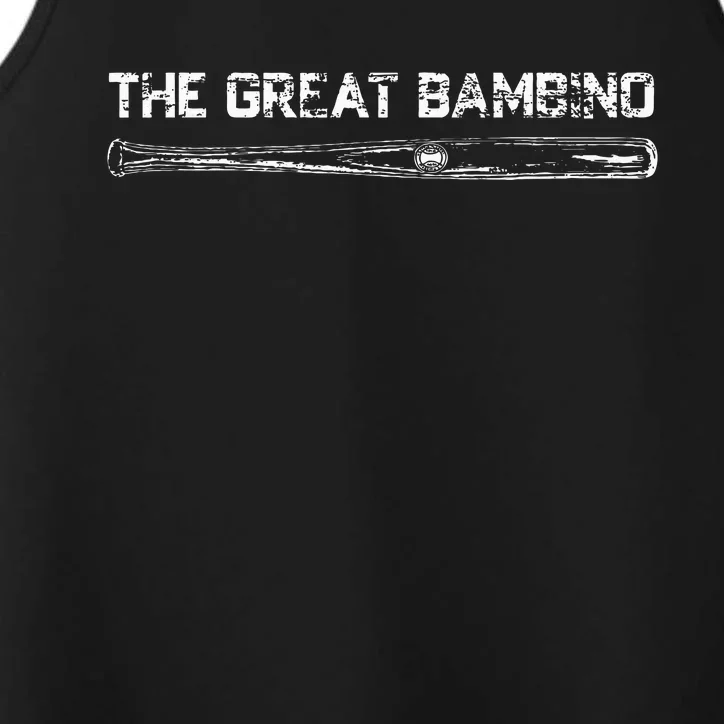 The Great Bambino Baseball Legend Sports Gift Light Performance Tank