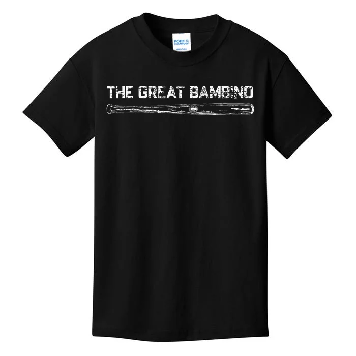 The Great Bambino Baseball Legend Sports Gift Light Kids T-Shirt