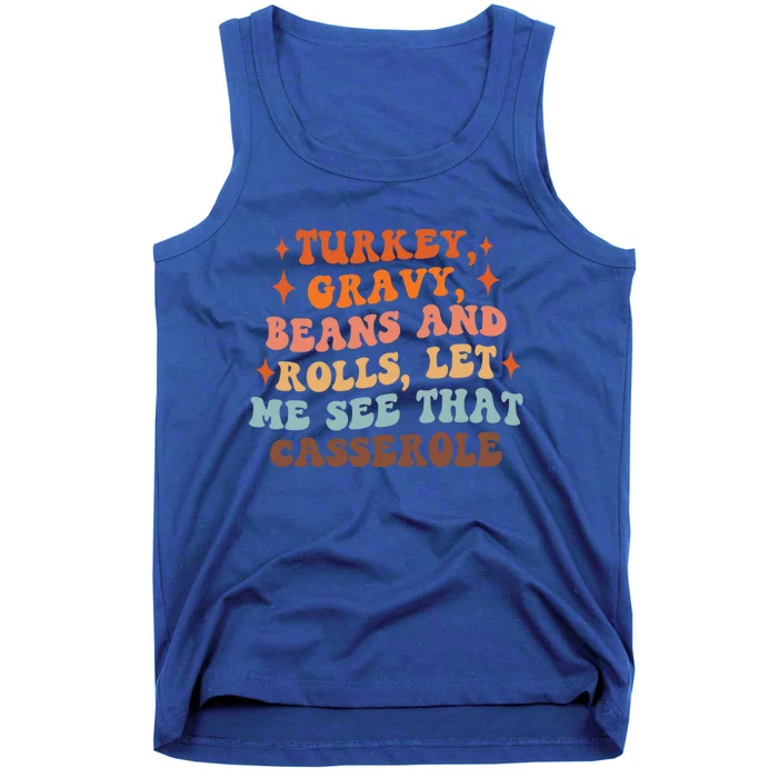 Turkey Gravy Beans And Rolls Funny Autumn Thanksgiving Cute Gift Tank Top