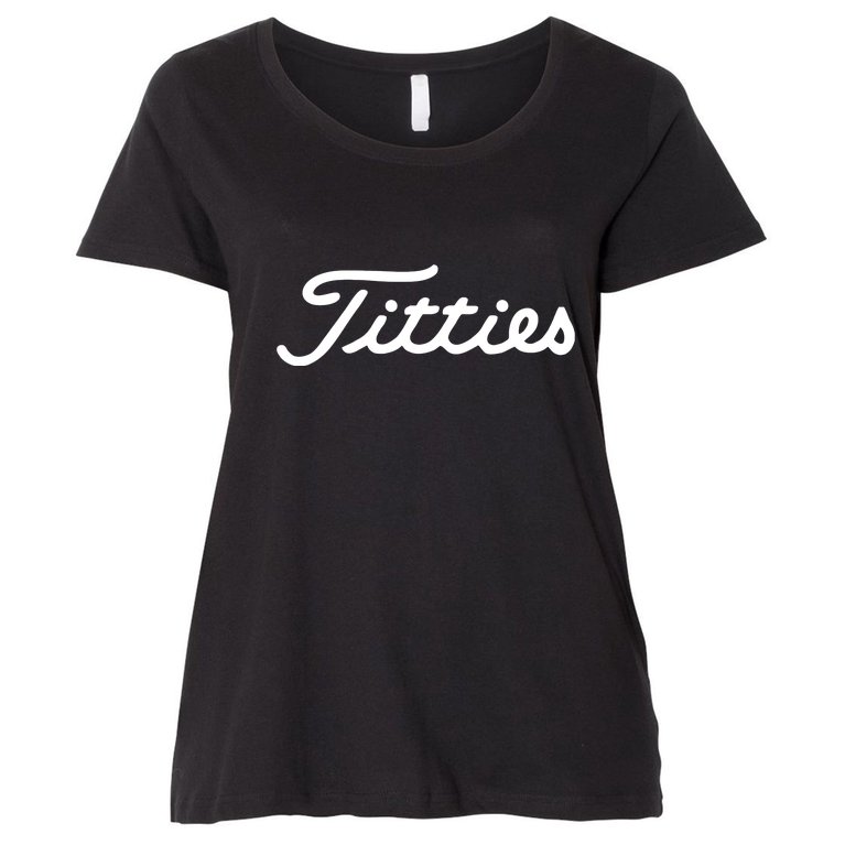 Titties Golf Bachelor Party Funny Golfing Gift Parody Women's Plus Size T-Shirt